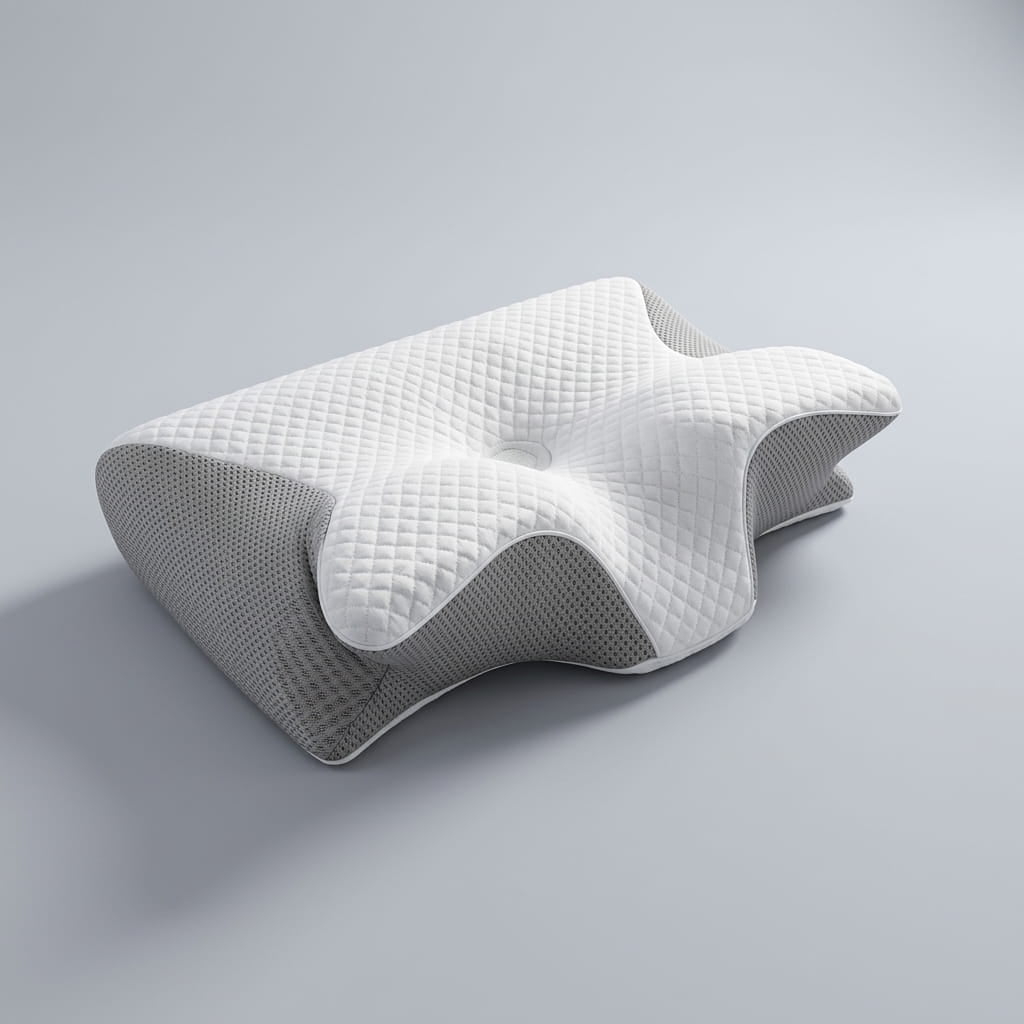 Ergonomic Memory Foam Neck Pillow – Dual-Height Support